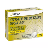 Citrate De Betaïne Upsa 2 G Comprimés Effervescents Sans Sucre Citron 2t/10 à Pessac